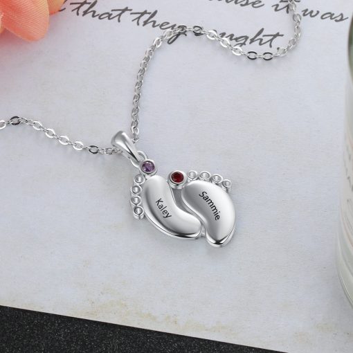 Ora Gift Personalized Baby Footprint Necklace