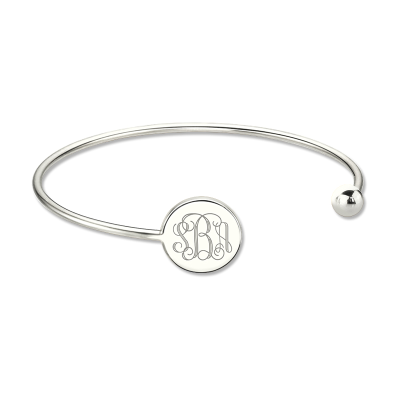 Amazon.com: Personalized Monogram Charm Bracelet in Sterling Silver :  Handmade Products