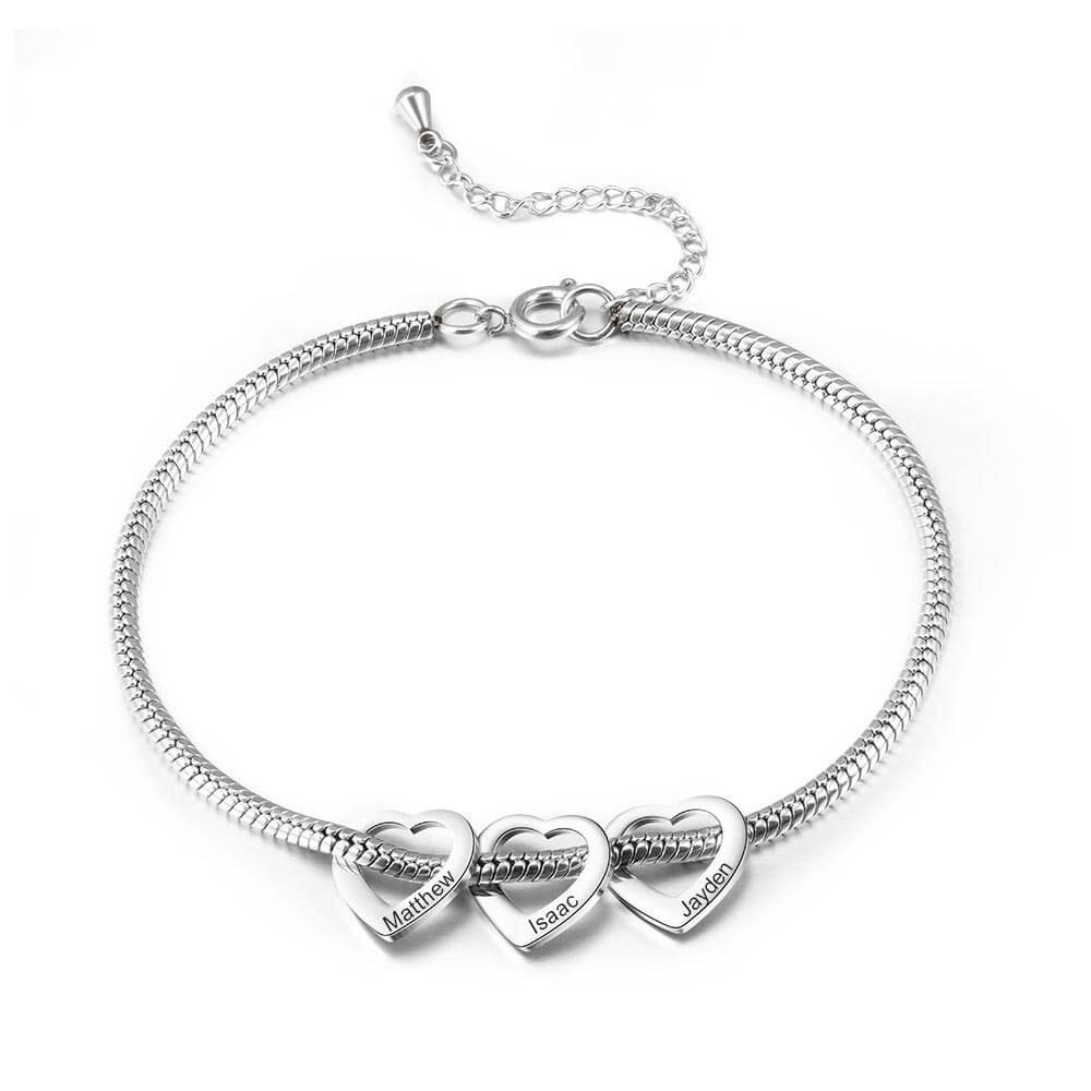  Personalized Master Heart Charm Bracelets Custom Chain