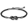 Personalized Leather Infinity Bracelet - LovelyCustomGift.com