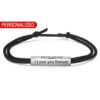 Personalized Rope Bracelet with Engravable Stainless Steel Bar