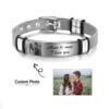 Personalized Engraved Bracelet with Custom Photo - Unique Gift for Him