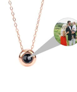 Customizable Minimalist Bubble Necklace with Photo Projection