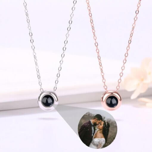 Personalized Bubble Necklace with Photo Projection – Capture Your Precious Memories