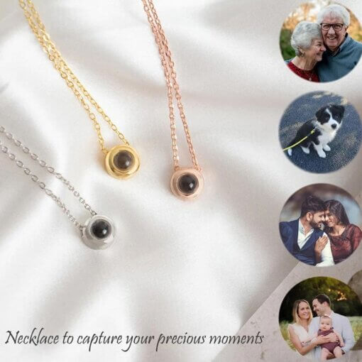 Minimalist Bubble Necklace with Photo Projection