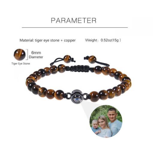 Elegant Unisex Bracelet perfect for gifting - Tiger Eye Stone Beads