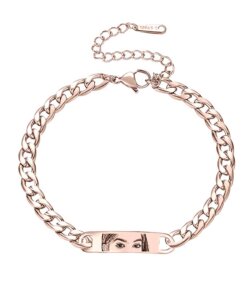 Rose gold custom eye bracelet for couples