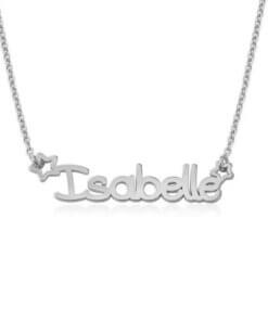 Personalized jewelry gift for girls: name necklace with heart