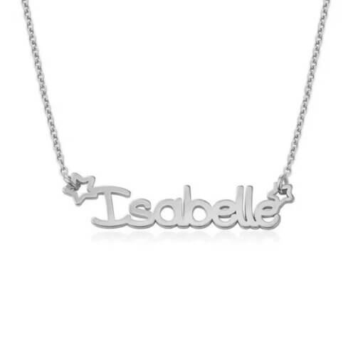 Personalized jewelry gift for girls: name necklace with heart