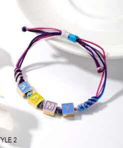 Personalized name bracelet for teenage girls, adjustable and vibrant