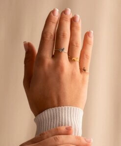 Stackable Minimalist Pet Ring in Silver, Gold and Rose Gold